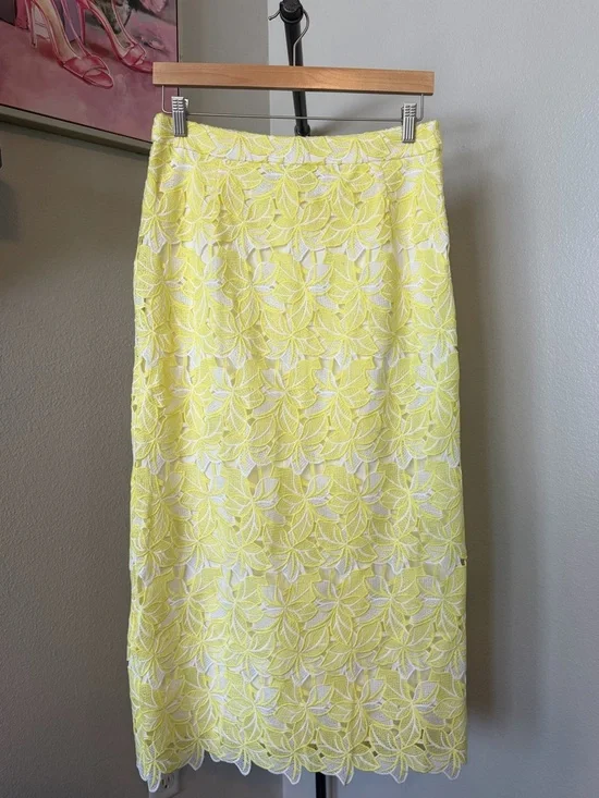 NWT Anthropologie Sunday in Brooklyn Buttercup Eyelet MIDI Skirt Size Medium - Picture 4 of 15